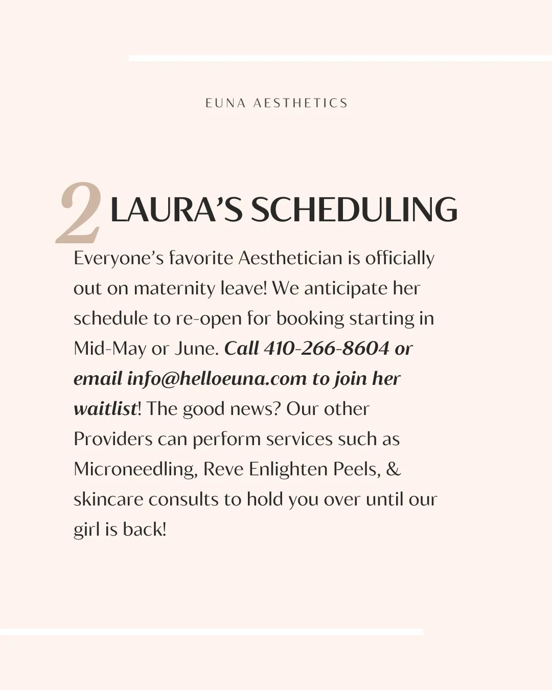 April 2025 Features Updates in Annapolis, MD at Euna Aesthetics
