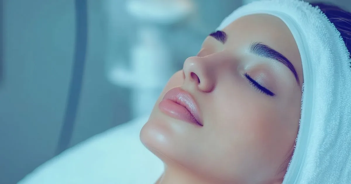 Professional cleansing a client's skin before a customized facials using medical-grade products for better absorption and skin tone improvement.